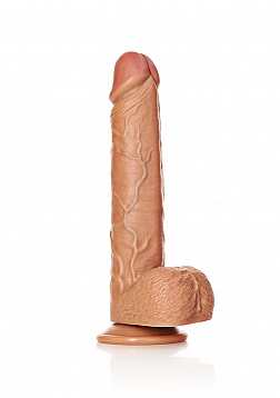 11 " Cock With Balls - Regular Straight - Tan