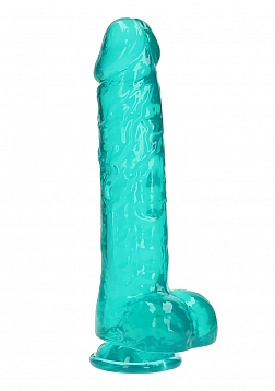 10" / 25,4 cm Realistic Dildo With Balls - Turquoise