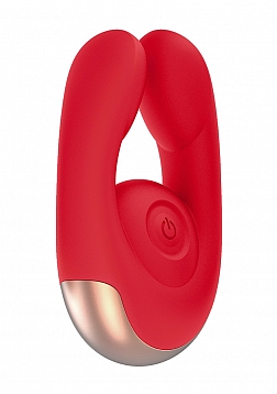 Dual Motor Clitoral Stimulator - Fancy - Red