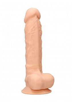 Silicone Dildo With Balls - Flesh - 22,8 cm